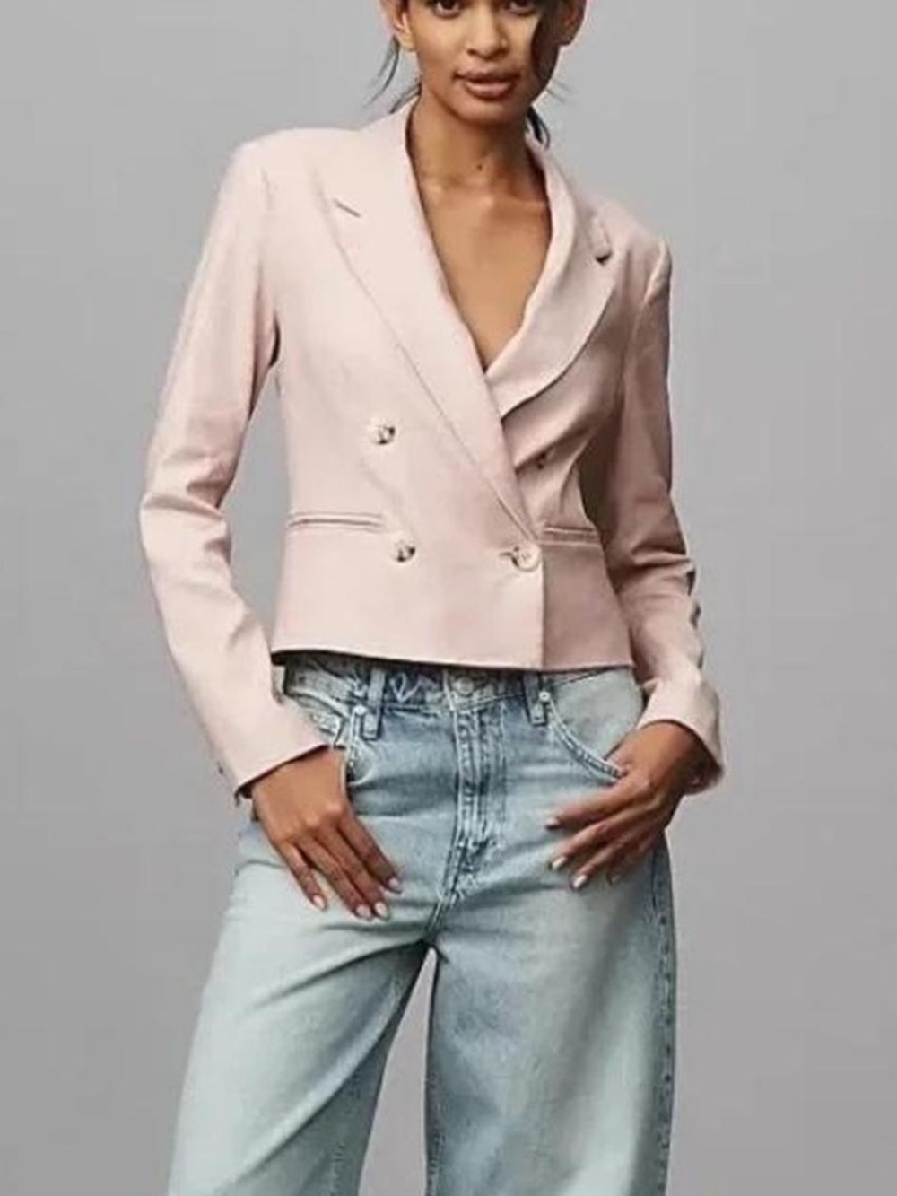 Anthropologie Avec Les Filles Elegant Crop Blazer Blazer Jacket